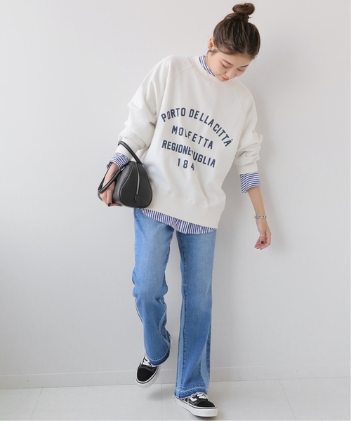 JOURNAL STANDARD relume（ジャーナルスタンダード　レリューム）の「《追加》ラグランスリーブロゴスウェット1844（スウェット・レディース・アイボリー/ブルー/グレー・FREE）」の15枚目の写真