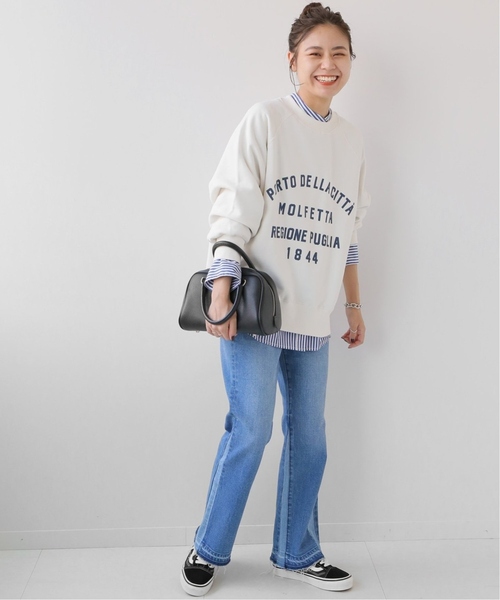 JOURNAL STANDARD relume（ジャーナルスタンダード　レリューム）の「《追加》ラグランスリーブロゴスウェット1844（スウェット・レディース・アイボリー/ブルー/グレー・FREE）」の16枚目の写真