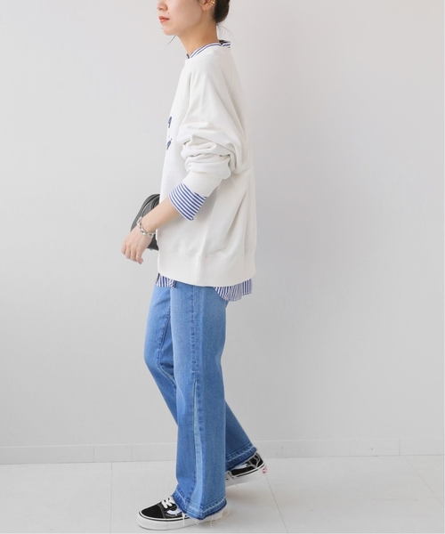 JOURNAL STANDARD relume（ジャーナルスタンダード　レリューム）の「《追加》ラグランスリーブロゴスウェット1844（スウェット・レディース・アイボリー/ブルー/グレー・FREE）」の17枚目の写真