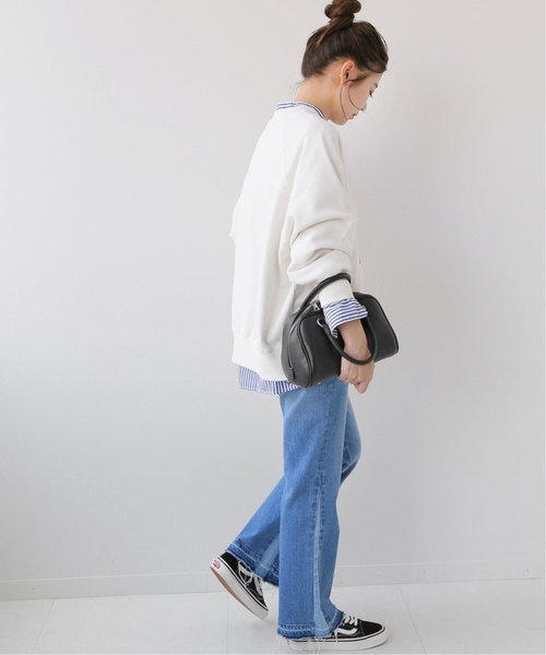 JOURNAL STANDARD relume（ジャーナルスタンダード　レリューム）の「《追加》ラグランスリーブロゴスウェット1844（スウェット・レディース・アイボリー/ブルー/グレー・FREE）」の18枚目の写真