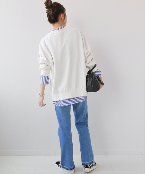 JOURNAL STANDARD relume（ジャーナルスタンダード　レリューム）の「《追加》ラグランスリーブロゴスウェット1844（スウェット・レディース・アイボリー/ブルー/グレー・FREE）」の19枚目の写真