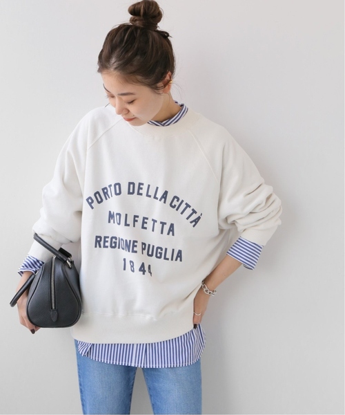 JOURNAL STANDARD relume（ジャーナルスタンダード　レリューム）の「《追加》ラグランスリーブロゴスウェット1844（スウェット・レディース・アイボリー/ブルー/グレー・FREE）」の20枚目の写真