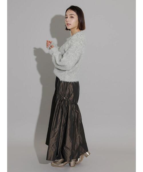 Te chichi CLASSIC（テチチクラシック）の「タフタティアードギャザースカート（スカート・レディース・ブラウン/グリーン・F）」の5枚目の写真