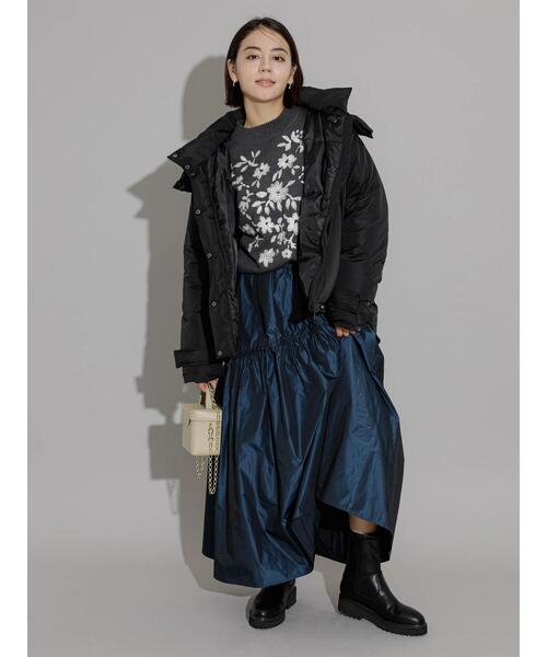 Te chichi CLASSIC（テチチクラシック）の「タフタティアードギャザースカート（スカート・レディース・ブラウン/グリーン・F）」の8枚目の写真