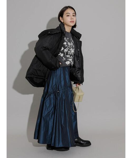 Te chichi CLASSIC（テチチクラシック）の「タフタティアードギャザースカート（スカート・レディース・ブラウン/グリーン・F）」の10枚目の写真