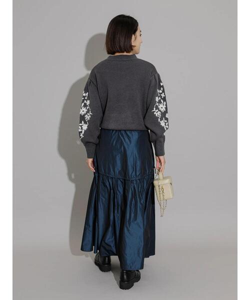 Te chichi CLASSIC（テチチクラシック）の「タフタティアードギャザースカート（スカート・レディース・ブラウン/グリーン・F）」の17枚目の写真