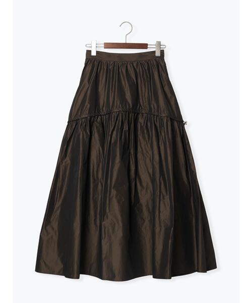 Te chichi CLASSIC（テチチクラシック）の「タフタティアードギャザースカート（スカート・レディース・ブラウン/グリーン・F）」の11枚目の写真