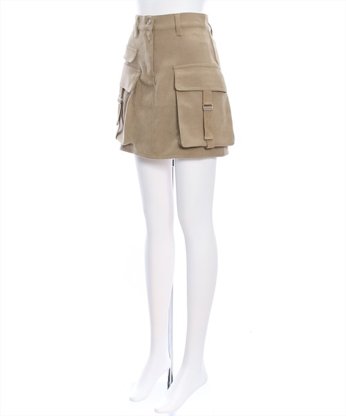 clear(クリア)の「インパン付きコーデュロイカーゴミニスカート(スカート・レディース・チャコールグレー/ブラック/ベージュ・S/M)」の4枚目の写真