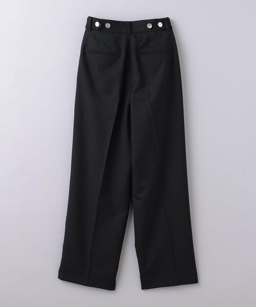 AEWEN MATOPH サテン タック パンツ　36 S ブラック AEWEN MATOPH＞サテン タック パンツ - ファッション通販