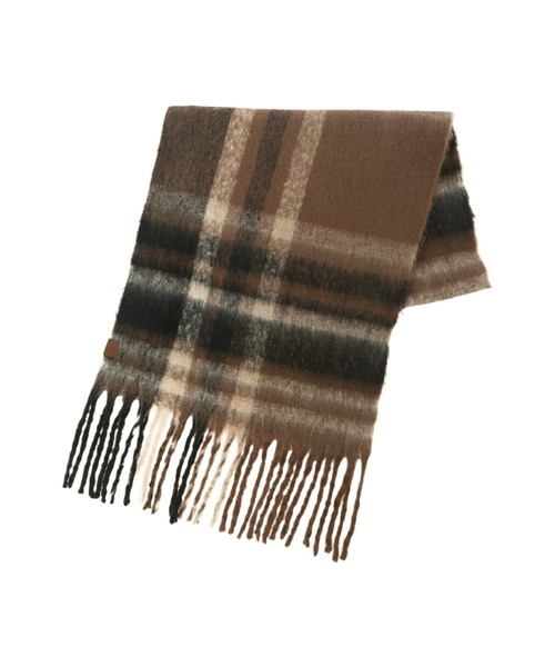 ALEXIA STAM（アリシアスタン）の「Plaid Scarf Brown /チェック柄マフラー(Brown)（ストール/ショール・レディース・ブラウン・FREE）」の4枚目の写真