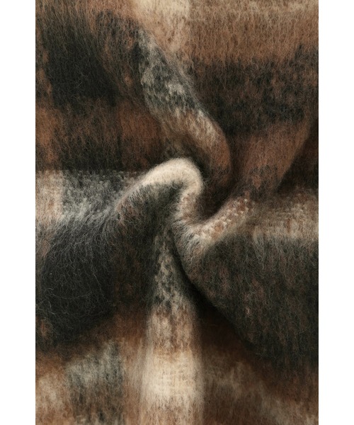ALEXIA STAM（アリシアスタン）の「Plaid Scarf Brown /チェック柄マフラー(Brown)（ストール/ショール・レディース・ブラウン・FREE）」の2枚目の写真