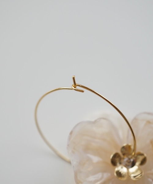 セール】jolie minette/ビックフラワー ゴールド フープピアス
