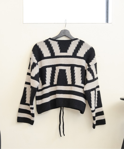 ULEULA（ウルア）の「幾何学柄網ニットカーディガン（カーディガン/ボレロ・レディース・ブラック・FREE）」の17枚目の写真