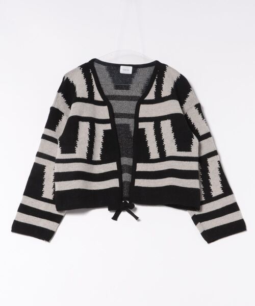 ULEULA（ウルア）の「幾何学柄網ニットカーディガン（カーディガン/ボレロ・レディース・ブラック・FREE）」の18枚目の写真