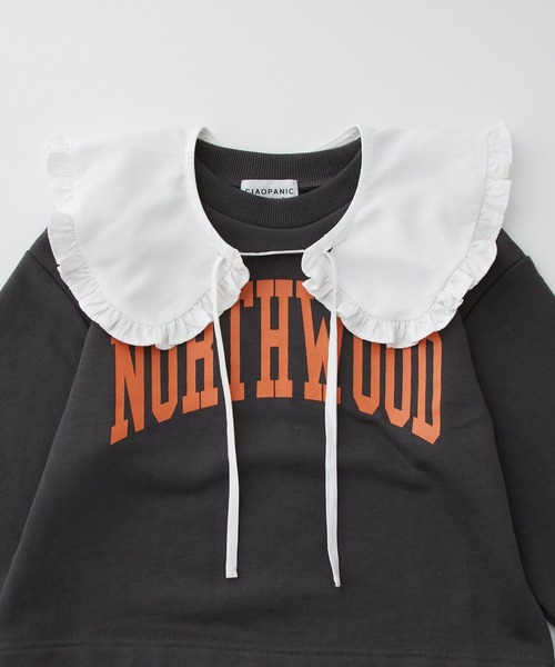 CIAOPANIC TYPY（チャオパニックティピー）の「【KIDS】フリルビッグカラー付け襟（付け襟・キッズ・ホワイト・FREE）」の3枚目の写真