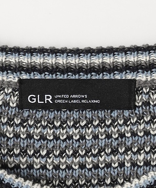 green label relaxing（グリーンレーベルリラクシング）の「コットン ポリエステル マルチボーダー クルーネック ニット（ニット/セーター・メンズ・グレー/ネイビー・L/M/XL/S）」の19枚目の写真