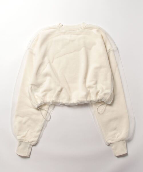 Alley by w closet(アリーバイダブルクローゼット)の「【Alley】チュールドッキングプルオーバー(スウェット・レディース・イエロー/アイボリー/グレー・FREE)」の7枚目の写真