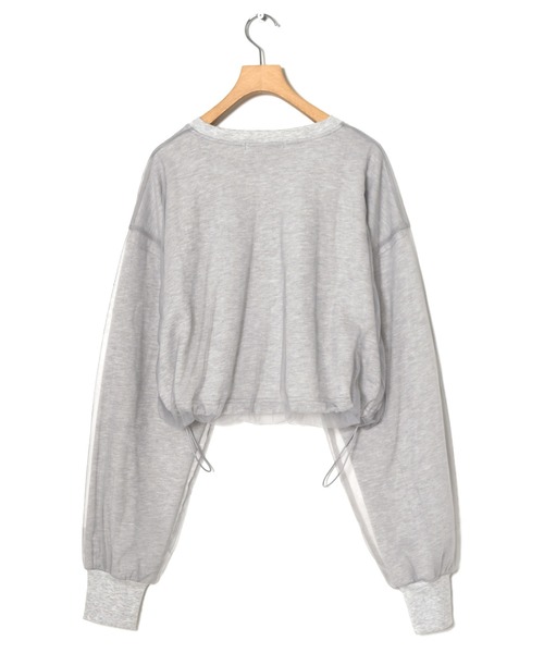 Alley by w closet(アリーバイダブルクローゼット)の「【Alley】チュールドッキングプルオーバー(スウェット・レディース・イエロー/アイボリー/グレー・FREE)」の4枚目の写真