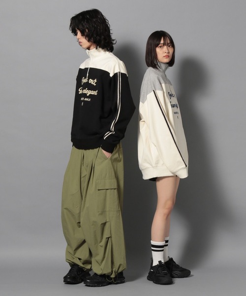Anui（アニュイ）の「【UNISEX】ハーフＺＩＰバイカラースウェット（スウェット・レディース・オフホワイト/ネイビー/ブラック・MEDIUM/LARGE）」の8枚目の写真
