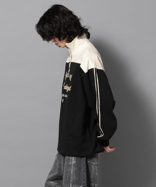 Anui（アニュイ）の「【UNISEX】ハーフＺＩＰバイカラースウェット（スウェット・レディース・オフホワイト/ネイビー/ブラック・MEDIUM/LARGE）」の12枚目の写真