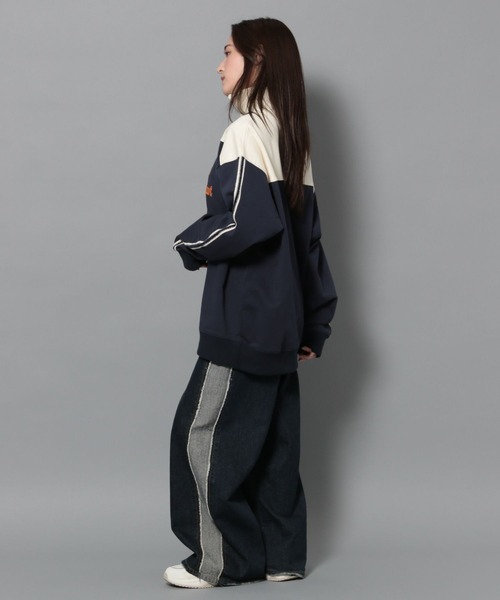 Anui（アニュイ）の「【UNISEX】ハーフＺＩＰバイカラースウェット（スウェット・レディース・オフホワイト/ネイビー/ブラック・MEDIUM/LARGE）」の20枚目の写真