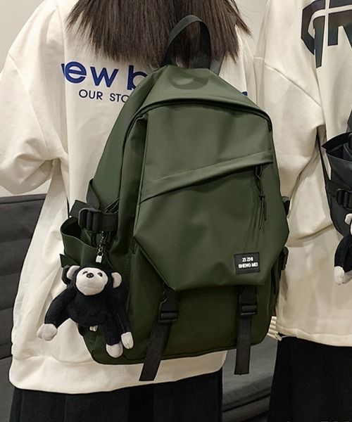 c.u.l(シーユーエル)の「ユニセックス バックルデザイン ナイロンリュック バックパック cula814(バックパック/リュック・レディース・グレー/カーキ/ブラック・FREE)」の3枚目の写真