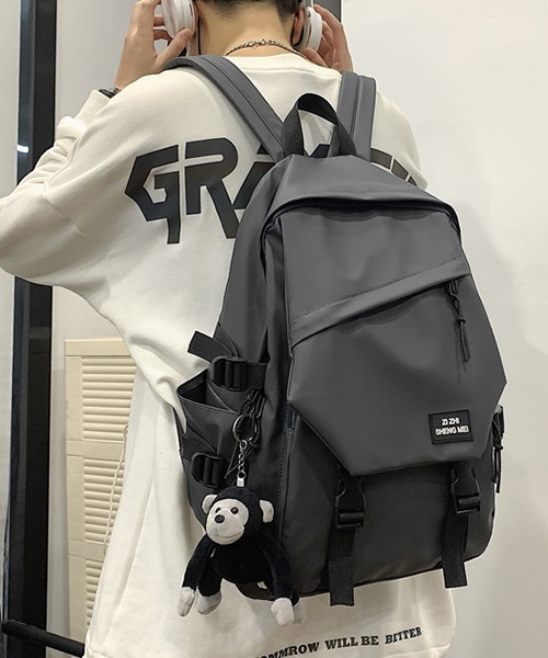 c.u.l(シーユーエル)の「ユニセックス バックルデザイン ナイロンリュック バックパック cula814(バックパック/リュック・レディース・グレー/カーキ/ブラック・FREE)」の7枚目の写真