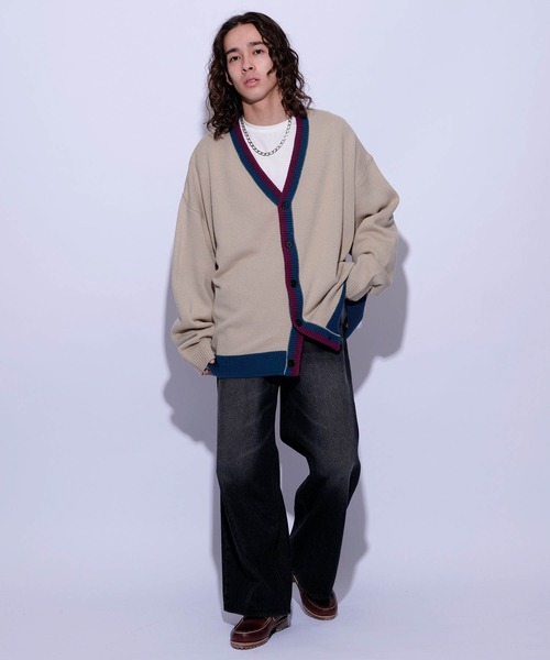 re_k by JUNRED（レクバイジュンレッド）の「re_k by JUNRED / ヴィンテージカラーオーバーワイドデニム（デニムパンツ・メンズ・ブラック/ネイビー・L/S/M）」の8枚目の写真