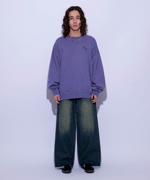 re_k by JUNRED（レクバイジュンレッド）の「re_k by JUNRED / ヴィンテージカラーオーバーワイドデニム（デニムパンツ・メンズ・ブラック/ネイビー・L/S/M）」の11枚目の写真