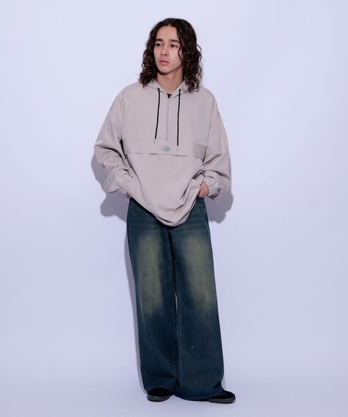 re_k by JUNRED（レクバイジュンレッド）の「re_k by JUNRED / ヴィンテージカラーオーバーワイドデニム（デニムパンツ・メンズ・ブラック/ネイビー・L/S/M）」の13枚目の写真