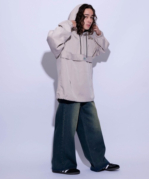 re_k by JUNRED（レクバイジュンレッド）の「re_k by JUNRED / ヴィンテージカラーオーバーワイドデニム（デニムパンツ・メンズ・ブラック/ネイビー・L/S/M）」の14枚目の写真