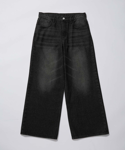 re_k by JUNRED（レクバイジュンレッド）の「re_k by JUNRED / ヴィンテージカラーオーバーワイドデニム（デニムパンツ・メンズ・ブラック/ネイビー・L/S/M）」の15枚目の写真
