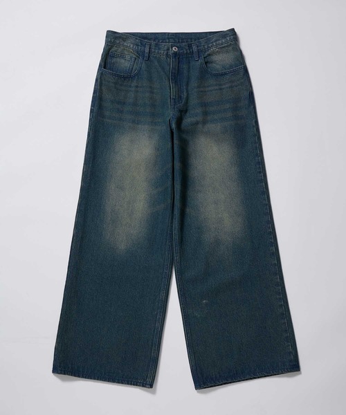re_k by JUNRED（レクバイジュンレッド）の「re_k by JUNRED / ヴィンテージカラーオーバーワイドデニム（デニムパンツ・メンズ・ブラック/ネイビー・L/S/M）」の16枚目の写真
