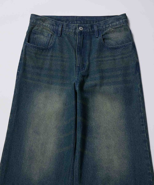 re_k by JUNRED（レクバイジュンレッド）の「re_k by JUNRED / ヴィンテージカラーオーバーワイドデニム（デニムパンツ・メンズ・ブラック/ネイビー・L/S/M）」の18枚目の写真