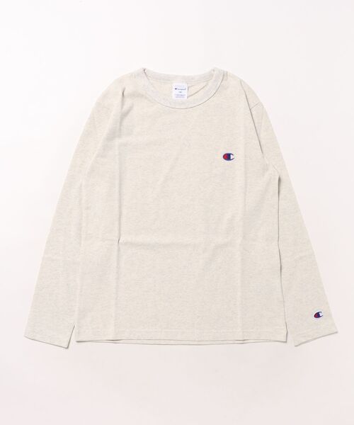 Champion（チャンピオン）の「【Champion】CK-Y401 LONG SLEEVE T-SHIRT/ロングスリーブ/長袖/ロゴTシャツ/チャンピオン/キッズ（Tシャツ/カットソー・キッズ・グレー/ネイビー/ブラック/オートミール/オフホワイト・130cm/140cm/150cm/160cm）」の5枚目の写真