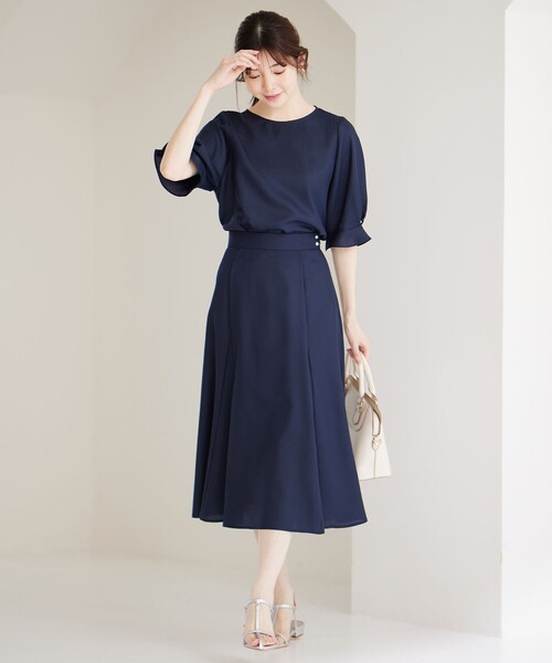 ANY SIS（エニィスィス）の「【速乾・接触冷感】スムージーポリエステル クルーネック ブラウス（シャツ/ブラウス・レディース・グレー系/ネイビー系9/ピンク系/スカイブルー系/パイングリーン系・2）」の17枚目の写真