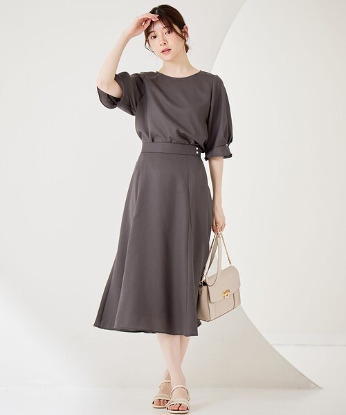 ANY SIS（エニィスィス）の「【速乾・接触冷感】スムージーポリエステル クルーネック ブラウス（シャツ/ブラウス・レディース・グレー系/ネイビー系9/ピンク系/スカイブルー系/パイングリーン系・2）」の7枚目の写真