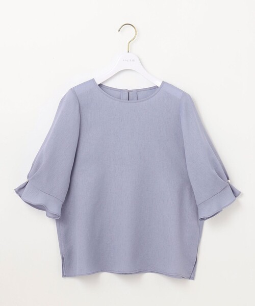 ANY SIS（エニィスィス）の「【速乾・接触冷感】スムージーポリエステル クルーネック ブラウス（シャツ/ブラウス・レディース・グレー系/ネイビー系9/ピンク系/スカイブルー系/パイングリーン系・2）」の18枚目の写真