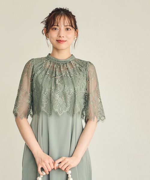 12Twelve Agenda（トゥエルブ　アジェンダ）の「【組み合わせ自由】【結婚式】スクエアネック前後差ヘムフレアワンピース（ドレス・レディース・ブラウン/カーキ/ネイビー/ミント・M）」の21枚目の写真