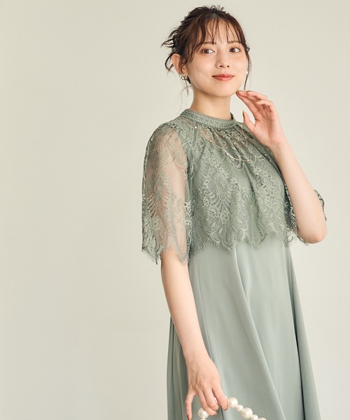 12Twelve Agenda（トゥエルブ　アジェンダ）の「【組み合わせ自由】【結婚式】スクエアネック前後差ヘムフレアワンピース（ドレス・レディース・ブラウン/カーキ/ネイビー/ミント・M）」の18枚目の写真