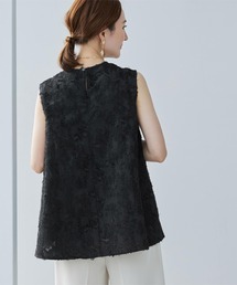 UR'S | シャギージャガードVネックフレアトップス(タンクトップ)