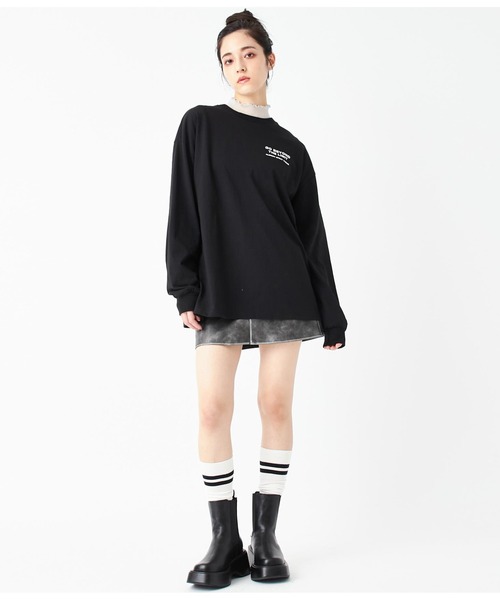 ANAP（アナップ）の「ラメシアー ハイネック トップス 長袖（Tシャツ/カットソー・レディース・ホワイト/ベージュ/グレー/ターコイズブルー/ブラック・FREE）」の12枚目の写真