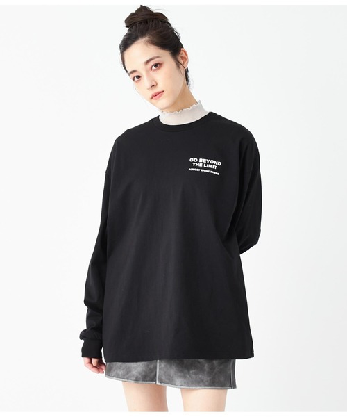 ANAP（アナップ）の「ラメシアー ハイネック トップス 長袖（Tシャツ/カットソー・レディース・ホワイト/ベージュ/グレー/ターコイズブルー/ブラック・FREE）」の10枚目の写真