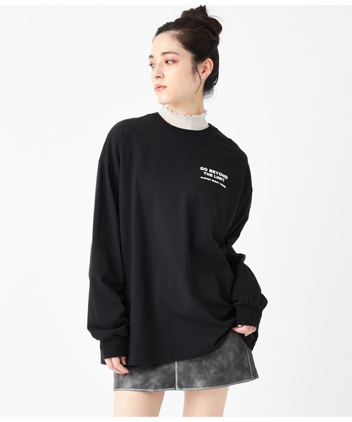 ANAP（アナップ）の「ラメシアー ハイネック トップス 長袖（Tシャツ/カットソー・レディース・ホワイト/ベージュ/グレー/ターコイズブルー/ブラック・FREE）」の11枚目の写真