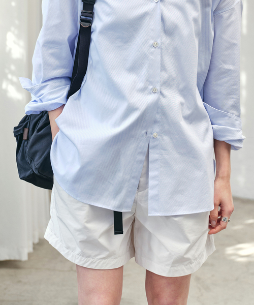 Spick & Span(スピックアンドスパン)の「P/Ny撥水ベルトショートパンツ(その他パンツ・レディース・カーキ/ブラック/ホワイト・FREE)」の4枚目の写真