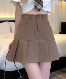 ★Lilamusant(リラミュゾン)★ インパン裏地付きワイドプリーツミニスカート ボックスプリーツ