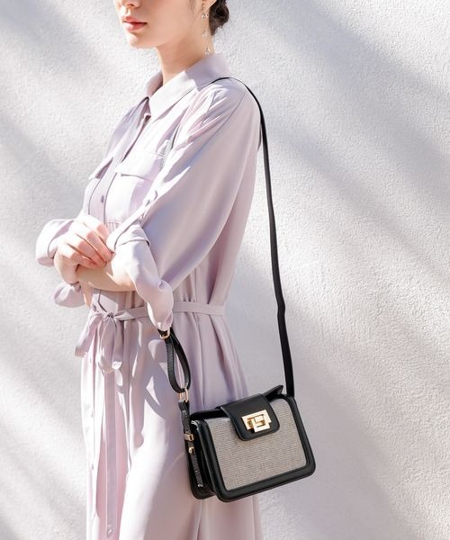 Andemiu(アンデミュウ)の「オコシカナグミニショルBAG108032(ショルダーバッグ・レディース・ブラウン/イエロー/ブラック/オフホワイト・FREE)」の5枚目の写真