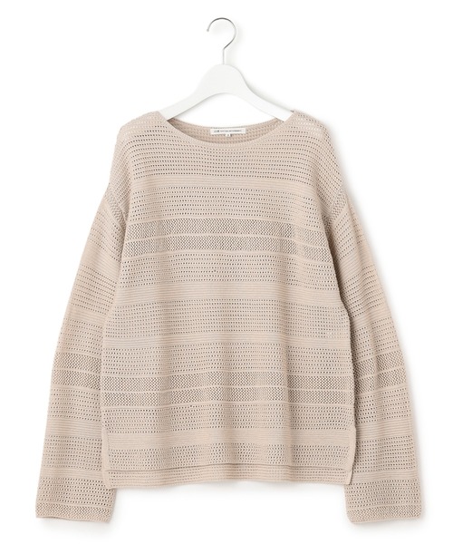 23区 S(ニジュウサンクチイサイサイズ)の「【洗える】レーシーコットンコード ニット(ニット/セーター・レディース・ブラック系/ホワイト系/ベージュ系・32)」の12枚目の写真