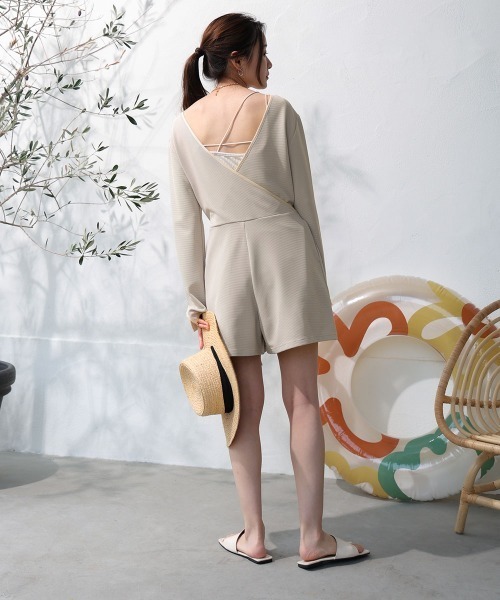 Bab（バブ）の「前後2WAYラッシュガードオールインワン（つなぎ/オールインワン・レディース・アイボリー/ベージュ・M/L）」の22枚目の写真