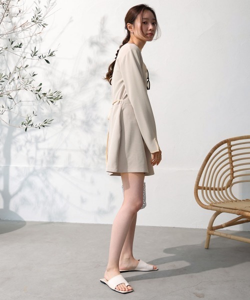 Bab（バブ）の「前後2WAYラッシュガードオールインワン（つなぎ/オールインワン・レディース・アイボリー/ベージュ・M/L）」の17枚目の写真